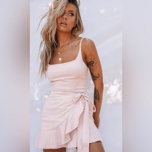 Princess Polly Cottage Hill Pink Ruffle Sleeveless Mini Dress